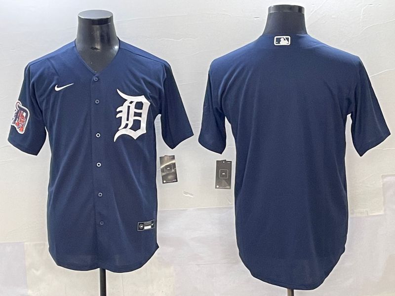 Men 2025 Detroit Tigers Blank Dark Blue Game Nike MLB Jersey style 5->detroit tigers->MLB Jersey